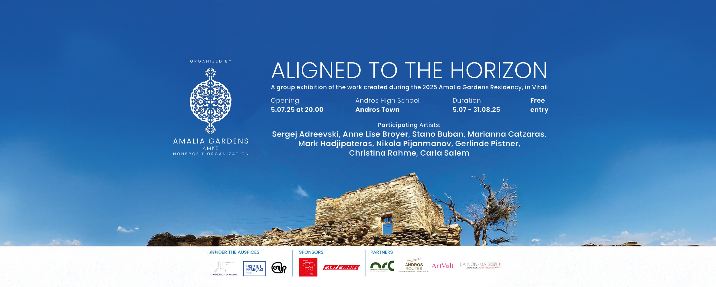 EXHIBITION: ALIGNED TO THE HORIZON  July 5 – August 31, 2025