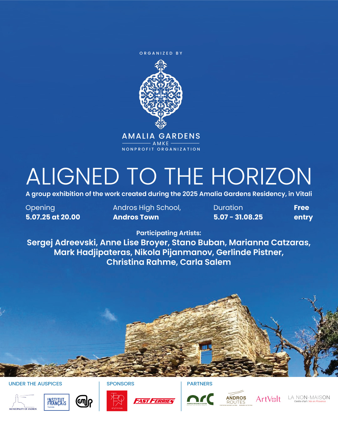 EXHIBITION: ALIGNED TO THE HORIZON  July 5 – August 31, 2025